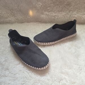 Skechers Sepulveda Blvd Simple Route Slip-Ons - Charcoal Gray